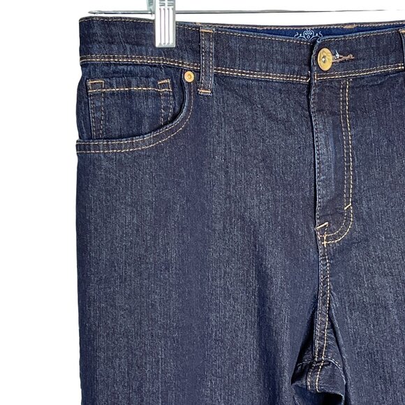 Style & Co Dark Wash Straight Leg Jeans Size 14 L Stretch Denim - Picture 5 of 11